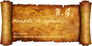 Menyhért Gedeon névjegykártya